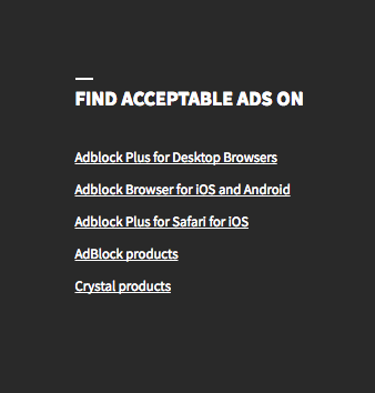adblockers that support Acceptable Ads